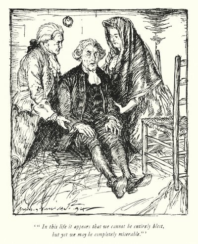 Ilustração para The Vicar of Wakefield de Oliver Goldsmith (litho) de Edmund Joseph Sullivan