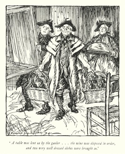 Ilustração para The Vicar of Wakefield de Oliver Goldsmith (litho) de Edmund Joseph Sullivan