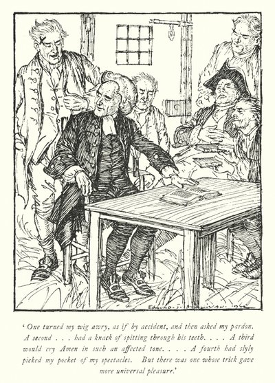 Ilustração para The Vicar of Wakefield de Oliver Goldsmith (litho) de Edmund Joseph Sullivan