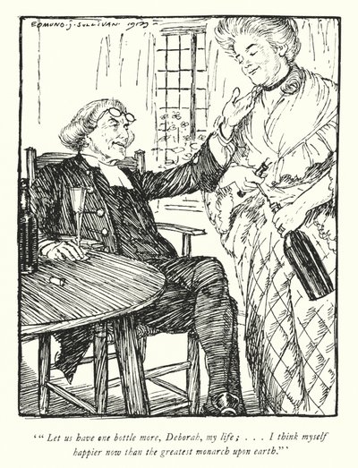 Ilustração para The Vicar of Wakefield de Oliver Goldsmith (litho) de Edmund Joseph Sullivan