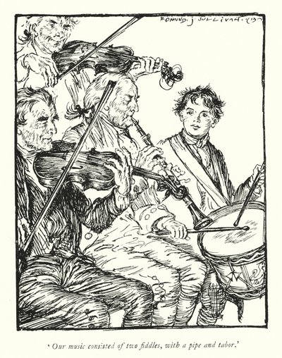 Ilustração para The Vicar of Wakefield de Oliver Goldsmith (litho) de Edmund Joseph Sullivan