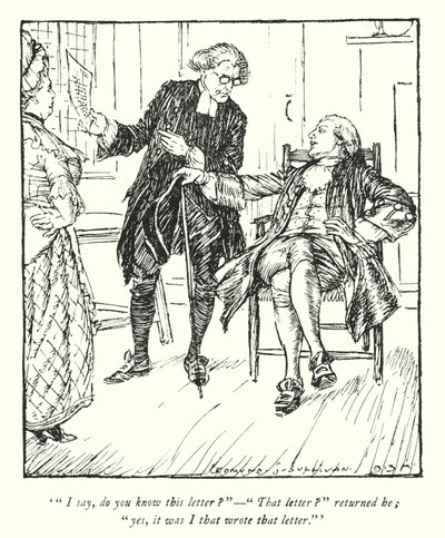 Ilustração para The Vicar of Wakefield de Oliver Goldsmith (litho) de Edmund Joseph Sullivan