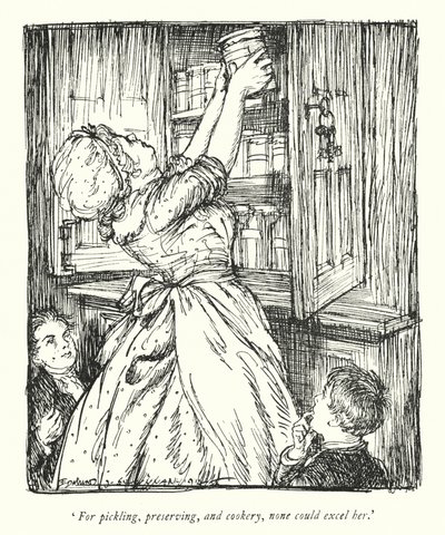Ilustração para The Vicar of Wakefield de Oliver Goldsmith (litho) de Edmund Joseph Sullivan