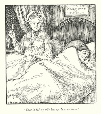 Ilustração para The Vicar of Wakefield de Oliver Goldsmith (litho) de Edmund Joseph Sullivan