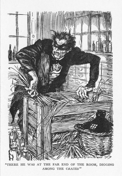 Cena do Estranho Caso do Dr. Jekyll e Mr Hyde por Robert Louis Stevenson, 1927 de Edmund Joseph Sullivan