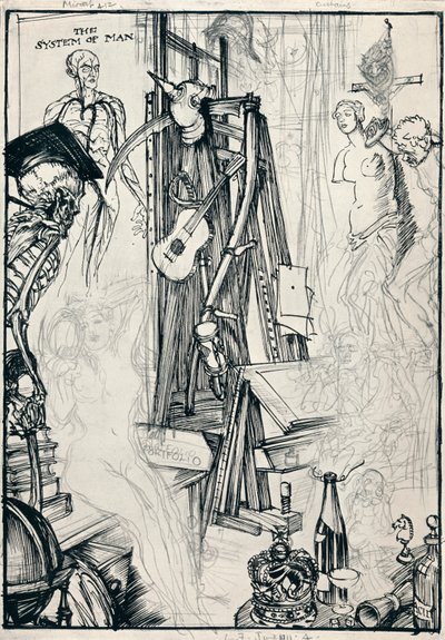 O Cartunista - Estágio IV, c1920 de Edmund Joseph Sullivan