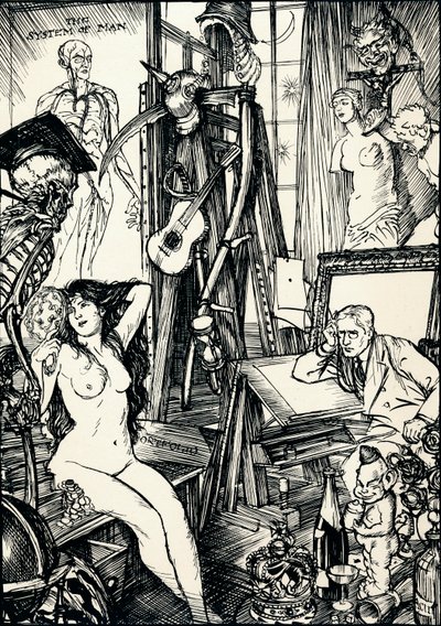 O Cartunista - Estágio VI, c1920 de Edmund Joseph Sullivan