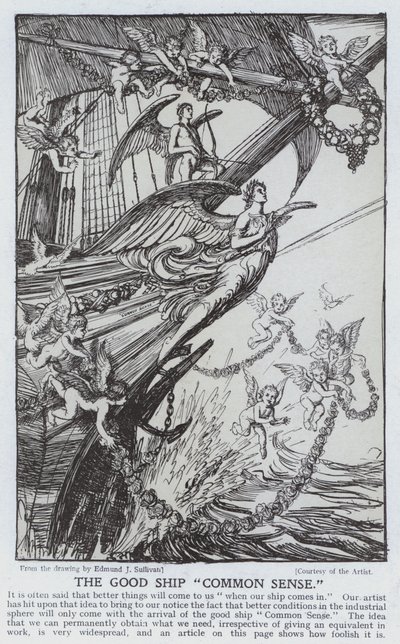 O bom navio Senso comum de Edmund Joseph after Sullivan