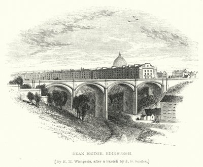 Dean Bridge, Edimburgo (gravura) de Edmund Morison (after) Wimperis