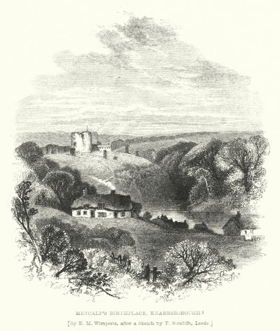 Local de nascimento de Metcalf, Knaresborough (gravura) de Edmund Morison (after) Wimperis
