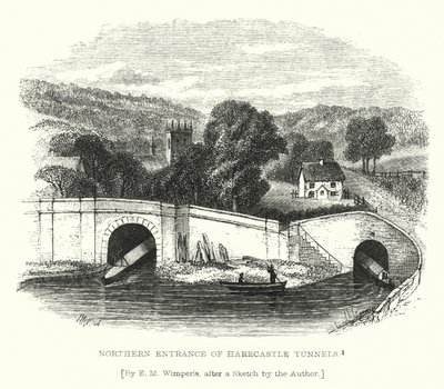 Entrada Norte dos Túneis de Harecastle (gravura) de Edmund Morison (after) Wimperis