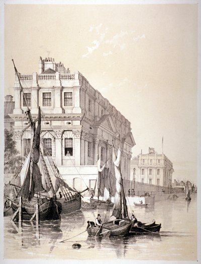O Hospital Naval Real, Greenwich, Londres, 1838. de Edmund Patten
