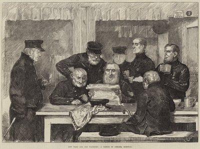 Novas guerras e guerreiros antigos, um esboço no Hospital Chelsea de Edmund Richard White