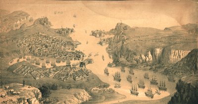 A cidade, fortes e portos de Sebastopol, 1854 de Edmund Walker