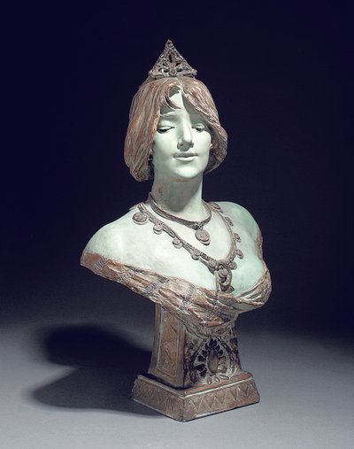 Busto modelado como Sarah Bernhardt, Exposition Universelle, Paris de Edouard (after) Drouot