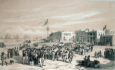 Praça do Governo, Goree Island, Senegal, c.1840 (litho) de Edouard Auguste Nousveaux