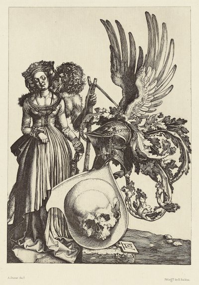 [Brasão de armas com uma caveira de Albrecht Dürer] de Édouard Baldus