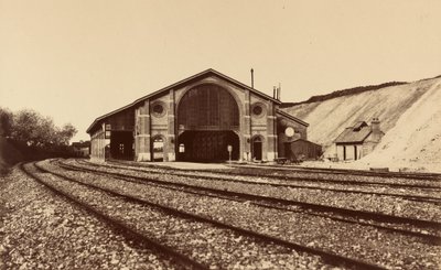 Estação Longueau, 1855. de Édouard Baldus