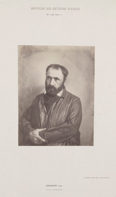 Retrato de Paul Chenavard, da série "Histoire des Artistes Vivants" de Édouard Baldus