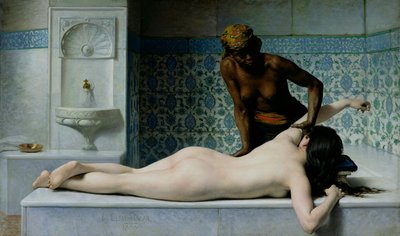 A Massagem, 1883 de Edouard Debat Ponsan