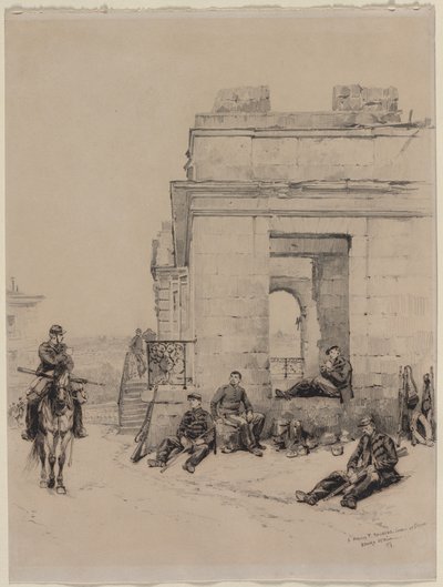 Soldados descansando (reto) de Edouard Detaille