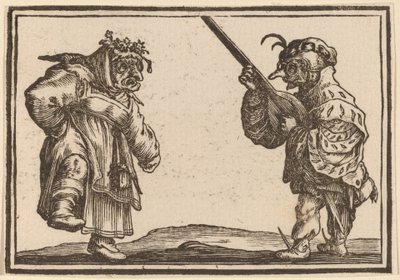 Dancers with Lute de Edouard Eckman after Jacques Callot