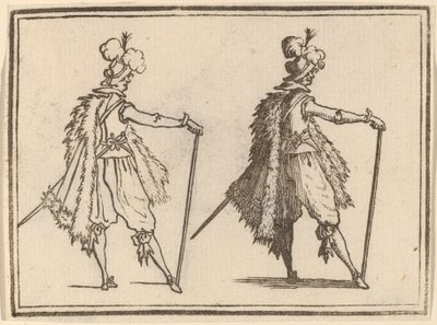 Cavalheiro com bengala de Edouard Eckman after Jacques Callot