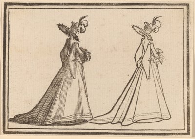 Senhora em um casaco grande de Edouard Eckman after Jacques Callot