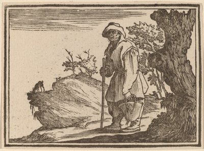 Camponês com saco de Edouard Eckman after Jacques Callot
