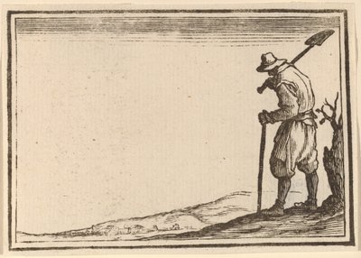 Camponês com pá no ombro de Edouard Eckman after Jacques Callot
