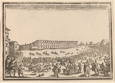 Praça da Porta al Prato de Edouard Eckman after Jacques Callot