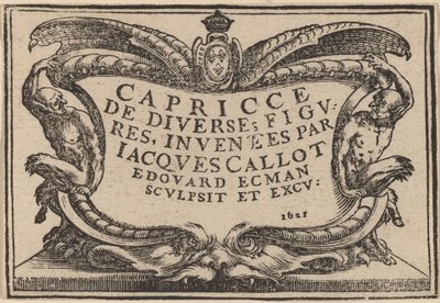 Folha de rosto para "O Capricci" de Edouard Eckman after Jacques Callot
