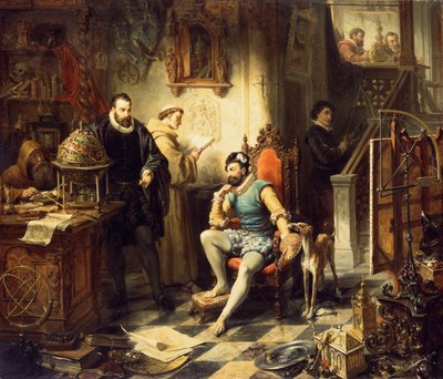 Descobrindo o telescópio, 1855 de Edouard Ender