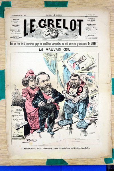 Capa do "Le Grelot", sátira colorida de Edouard Guillaumin Pepin