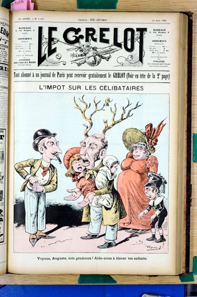 Capa do "Le Grelot", número 1009, Satirique en Couleurs de Edouard Guillaumin Pepin