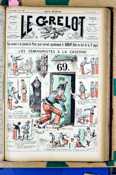 Capa do "Le Grelot", número 1025, Satirique en Couleurs de Edouard Guillaumin Pepin