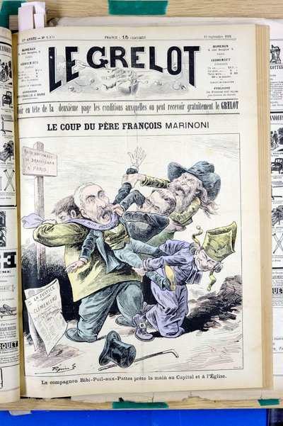 Capa do "Le Grelot", número 1170, Satirique en Couleurs de Edouard Guillaumin Pepin