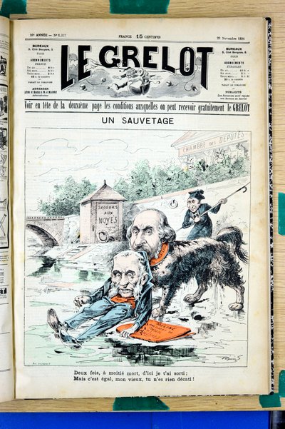 Capa do "Le Grelot", número 1337, Satirique en Couleurs de Edouard Guillaumin Pepin