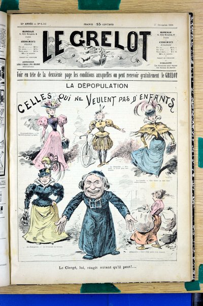 Capa do "Le Grelot", número 1342, Satirique en Couleurs de Edouard Guillaumin Pepin