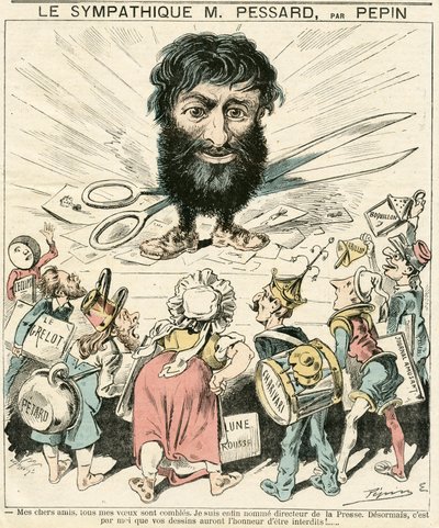 Capa do "Le Grelot", número 356, Satirique en Couleurs de Edouard Guillaumin Pepin