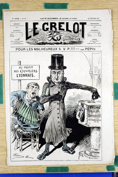 Capa do "The Grelot", número 307, Satirique en Colours de Edouard Guillaumin Pepin