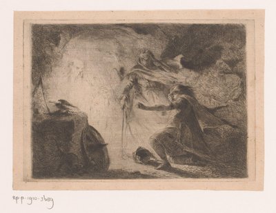 Saul na bruxa de Endor de Edouard Hamman