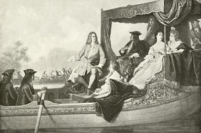 Concerto do Rio Trade para George I (gravura) de Edouard Jean Conrad Hamman