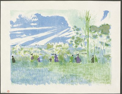 Across the Fields, prato três de Paisagens e interiores de Édouard Jean Vuillard