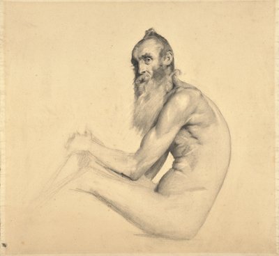 Estudo de nu de um homem velho (Père Bainville) de Edouard Joseph Dantan
