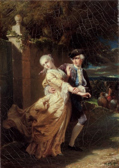 Rapto de Lovelace de Clarissa Harlowe, 1867 de Edouard Louis Dubufe