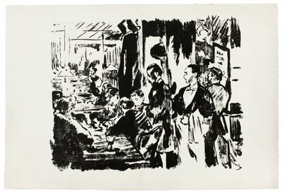 No Café (placa inédita) de Édouard Manet