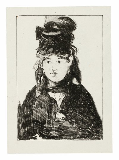Berthe Morisot em preto de Édouard Manet