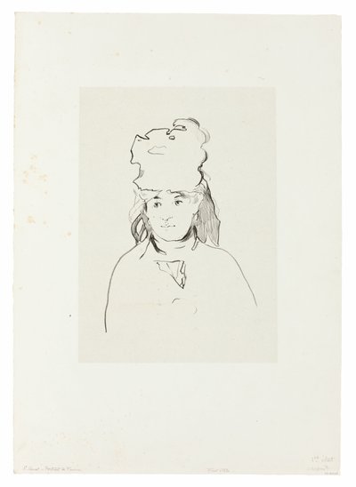 Berthe Morisot em silhueta de Édouard Manet