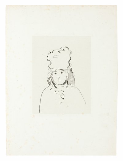 Berthe Morisot em silhueta de Édouard Manet